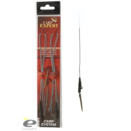 ENERGOFISH SAFETY CLIP RIG SET 2kom QUICK CHANGE, LEADCORE
