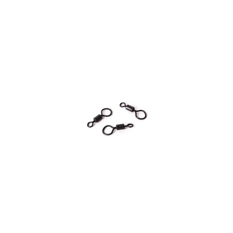Schwarz Beschichtet Magic Baits Heli Swivel Wirbel, 10 Stück, Größe 8 - Für Karpfenangeln, Helicopter Montagen Karpfentackle Swivel Größe 8